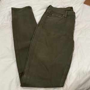 7 For All Mankind size 26 green jeans